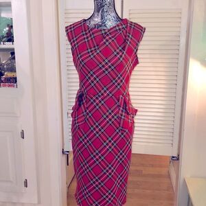 Vintage Scottish Plaid Highland Fling Dress Zip Back. Gorgeous!
